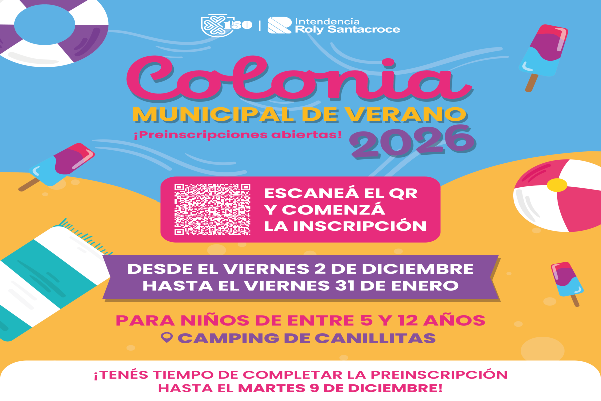 Colonia Municipal De Verano 2026: ¡Preinscripciones Abiertas!